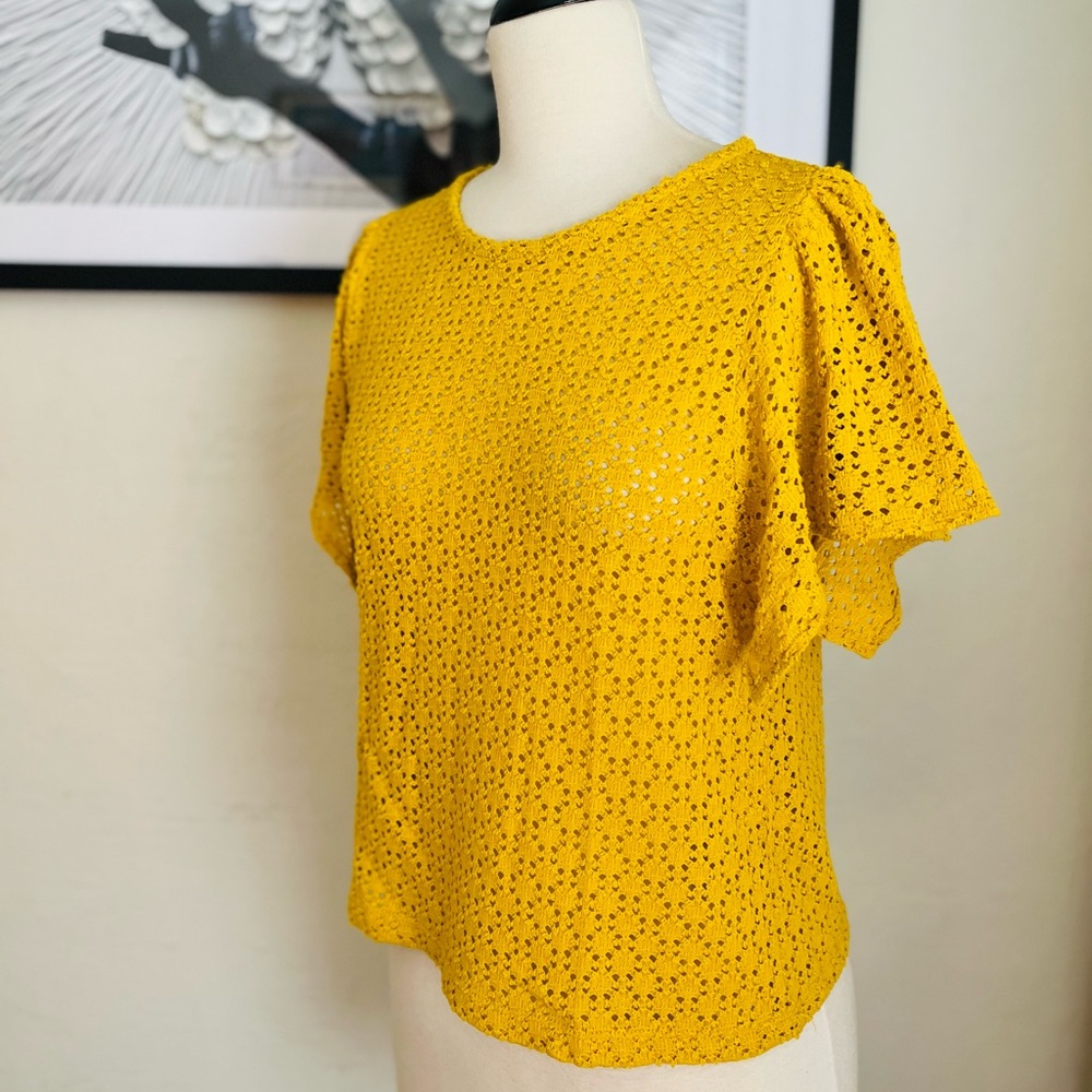 Madewell Texture & Thread Yellow Top